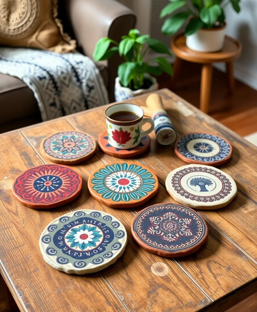 13 Functional Clay Projects You Didn’t Know Could Change Your Life (Check Out #2!) - 1. Personalized Clay Coasters