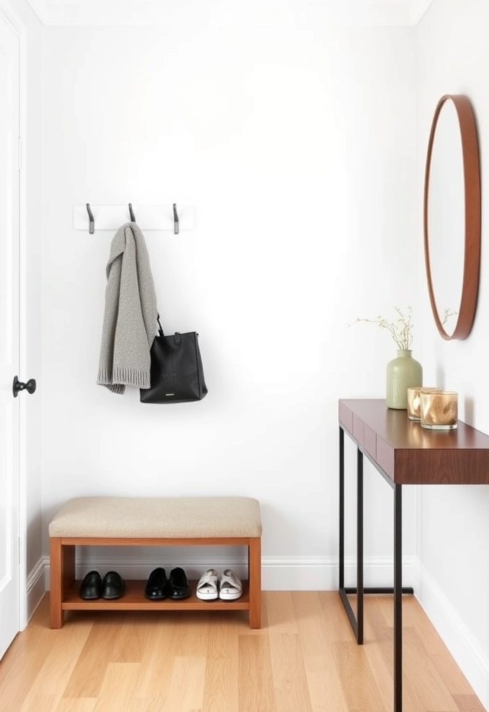 12 Minimalist Home Hacks to Simplify Your Life (and Look Amazing While You’re At It!) - 10. Create a Functional Entryway