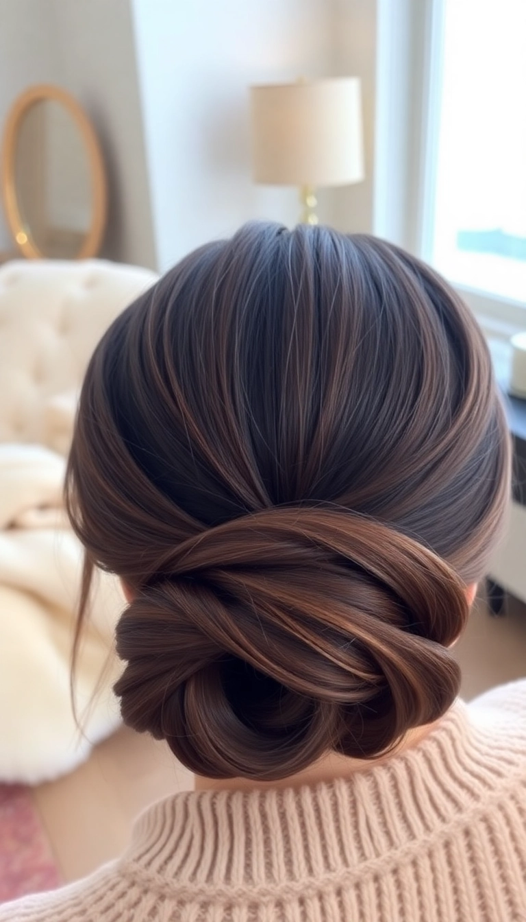 15 Cozy Winter Hair Looks That Will Keep You Warm and Stylish (You Won't Believe #9!) - 1. Sleek Low Bun