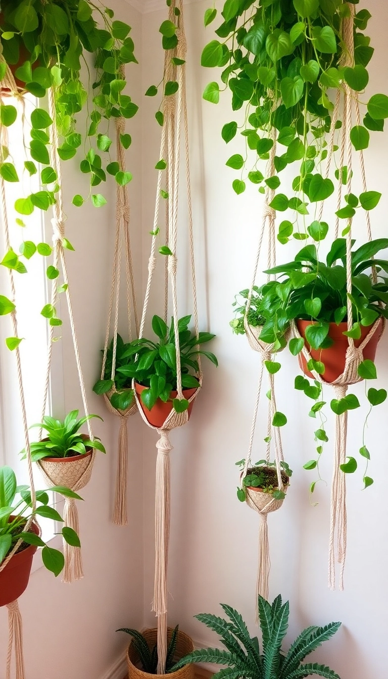 25 Easy DIY Home Decor Projects That'll Transform Your Space (Even #17 Is a Breeze!) - 7. Macrame Plant Hangers