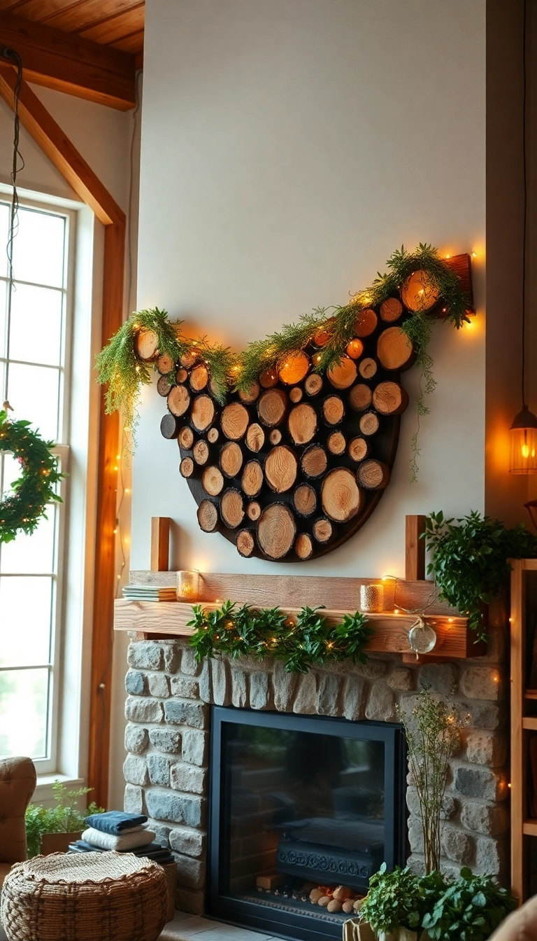 21 DIY Christmas Garland Ideas That Will Transform Your Home This Holiday Season! - 7. Rustic Wood Slice Garland