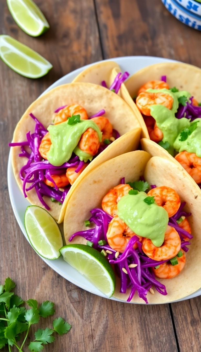 10 Healthy Meals You Can Make in 30 Minutes (Your Family Will Love #5!) - 7. Shrimp Tacos with Cabbage Slaw