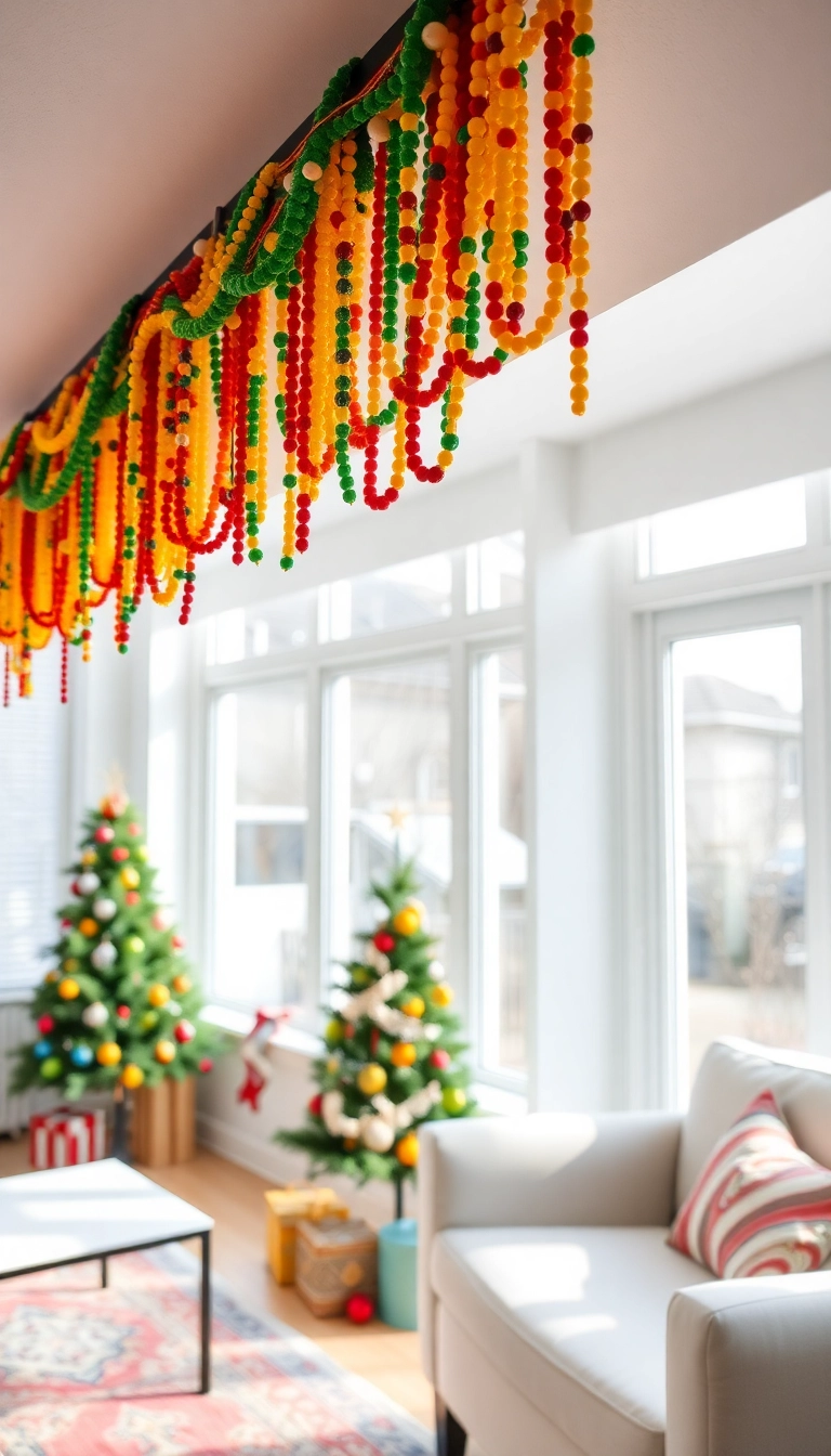 21 DIY Christmas Garland Ideas That Will Transform Your Home This Holiday Season! - 13. Colorful Bead Garland