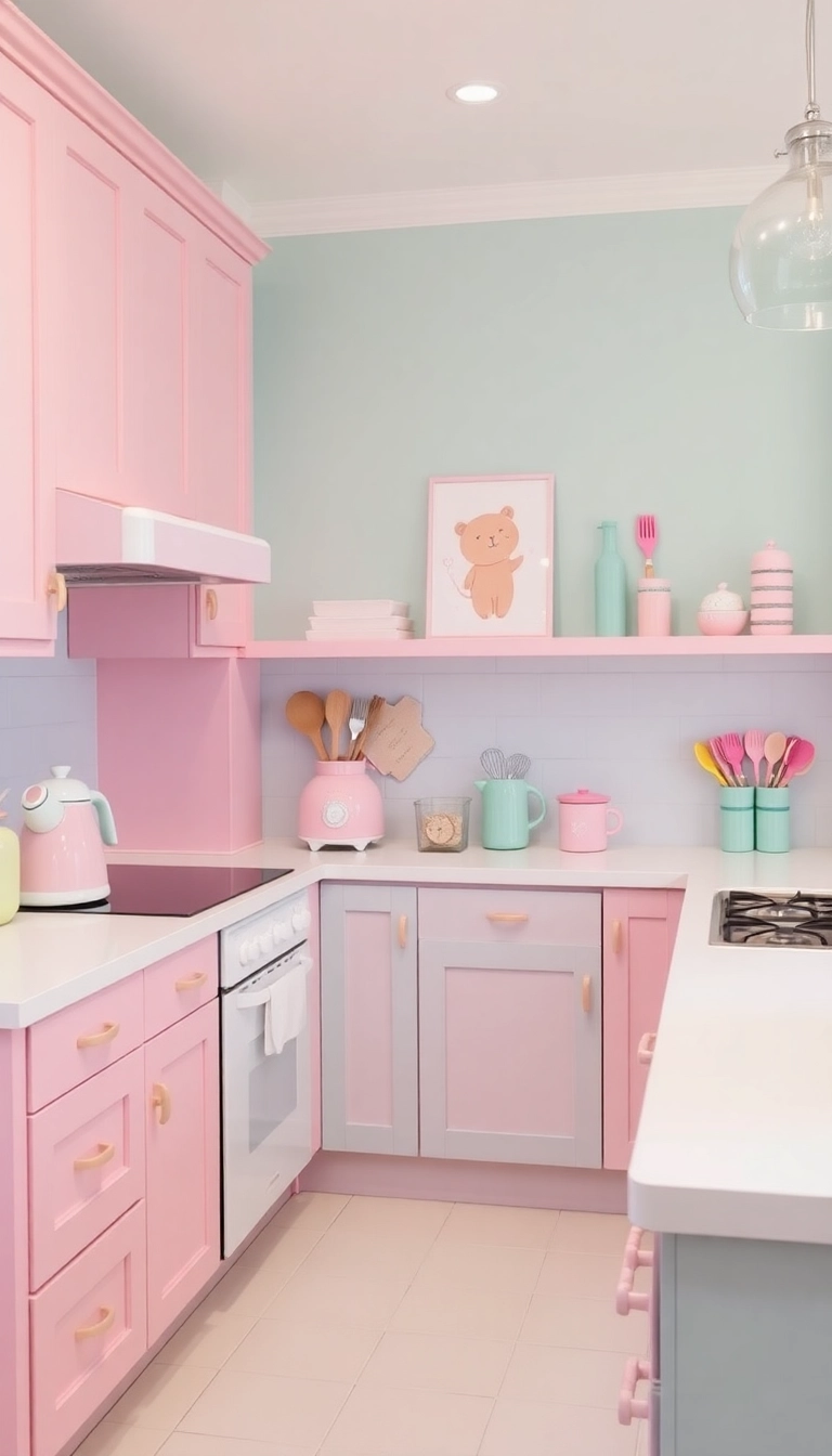 20 Vibrant Kitchen Color Palettes That Will Make You Smile Every Time You Cook! - 2. Playful Pastels