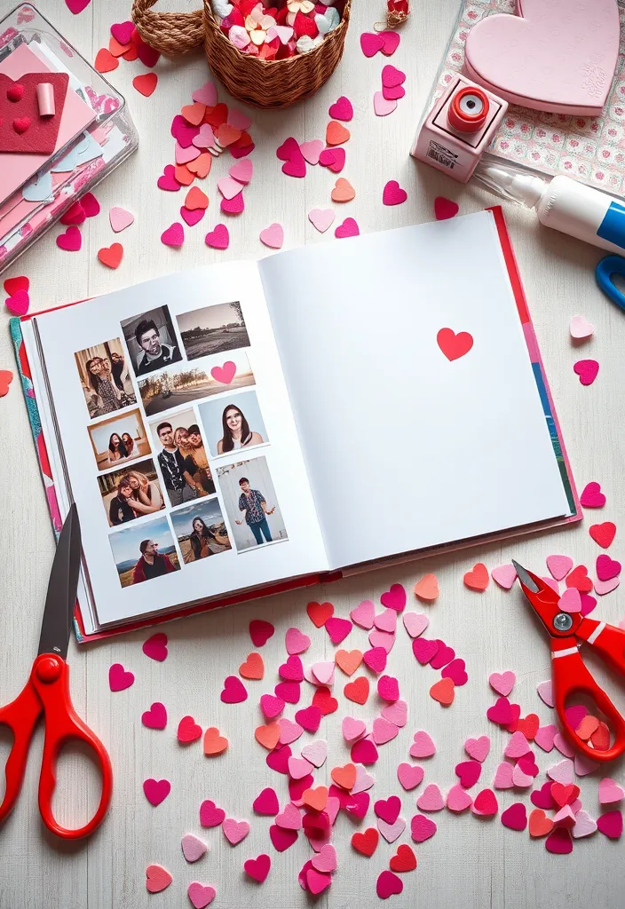 20 DIY Valentine's Day Projects That'll Impress Your Loved One (You’ll Want to Try #5!) - 7. Heartfelt Scrapbook of Memories