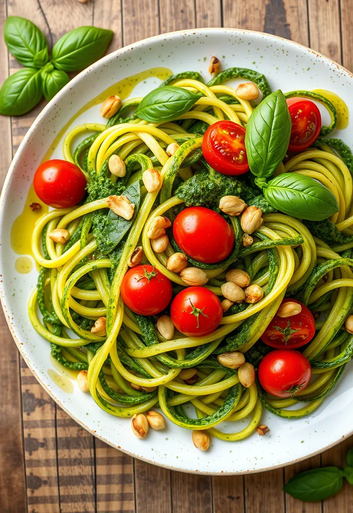 21 Quick and Healthy Meals You Can Make in Under 30 Minutes (Yum!) - 3. Zucchini Noodles with Pesto