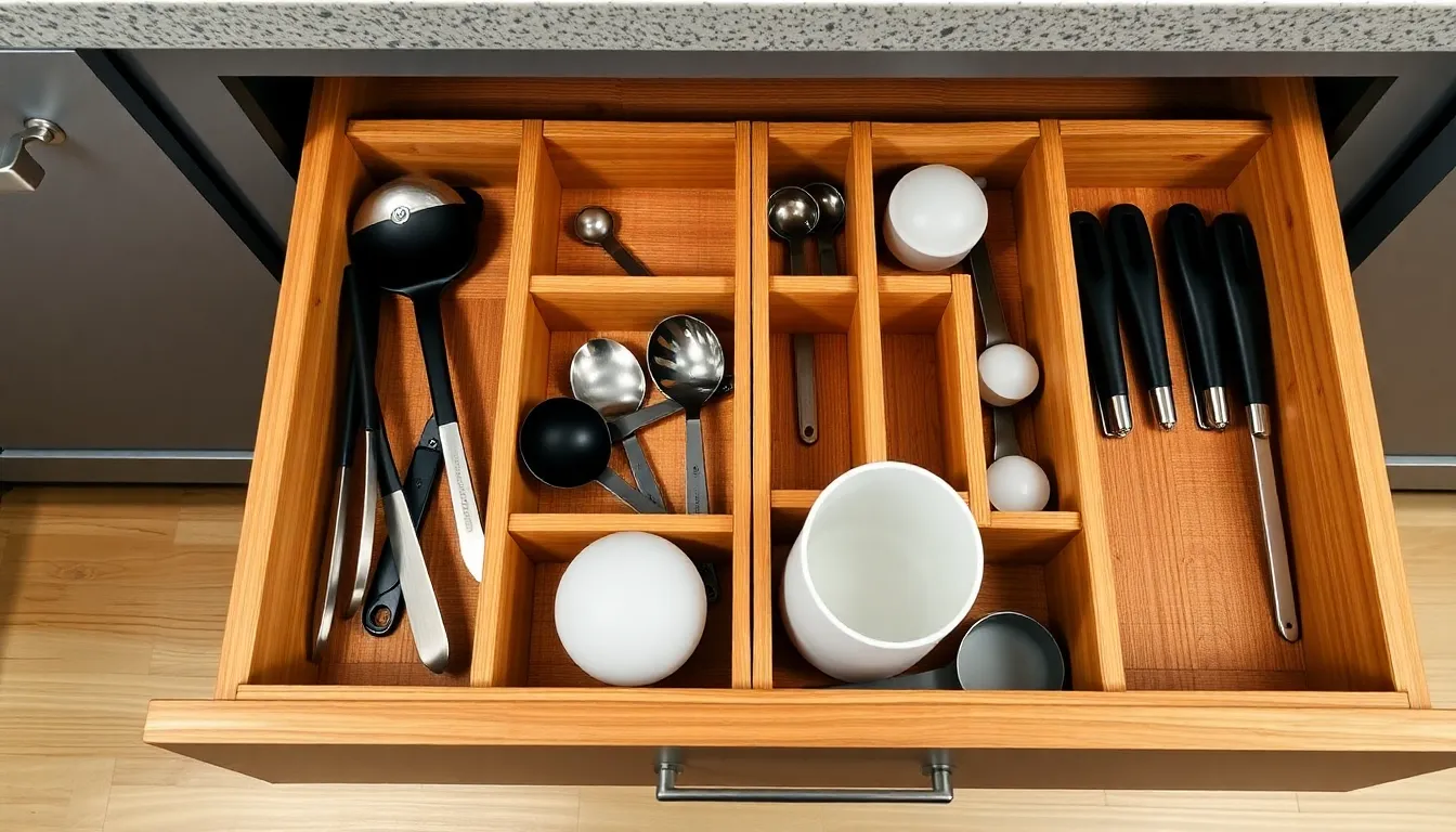 15 Kitchen Organization Hacks That'll Transform Your Space (You'll Love #6!) - 3. Drawer Dividers for Utensils