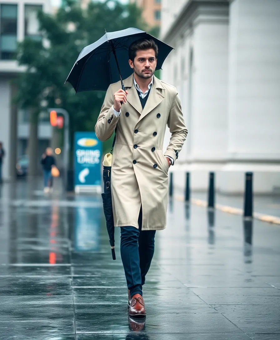 10 Must-Have Winter Coats for Men That'll Elevate Your Style Game! - 5. The Trendy Trench Coat