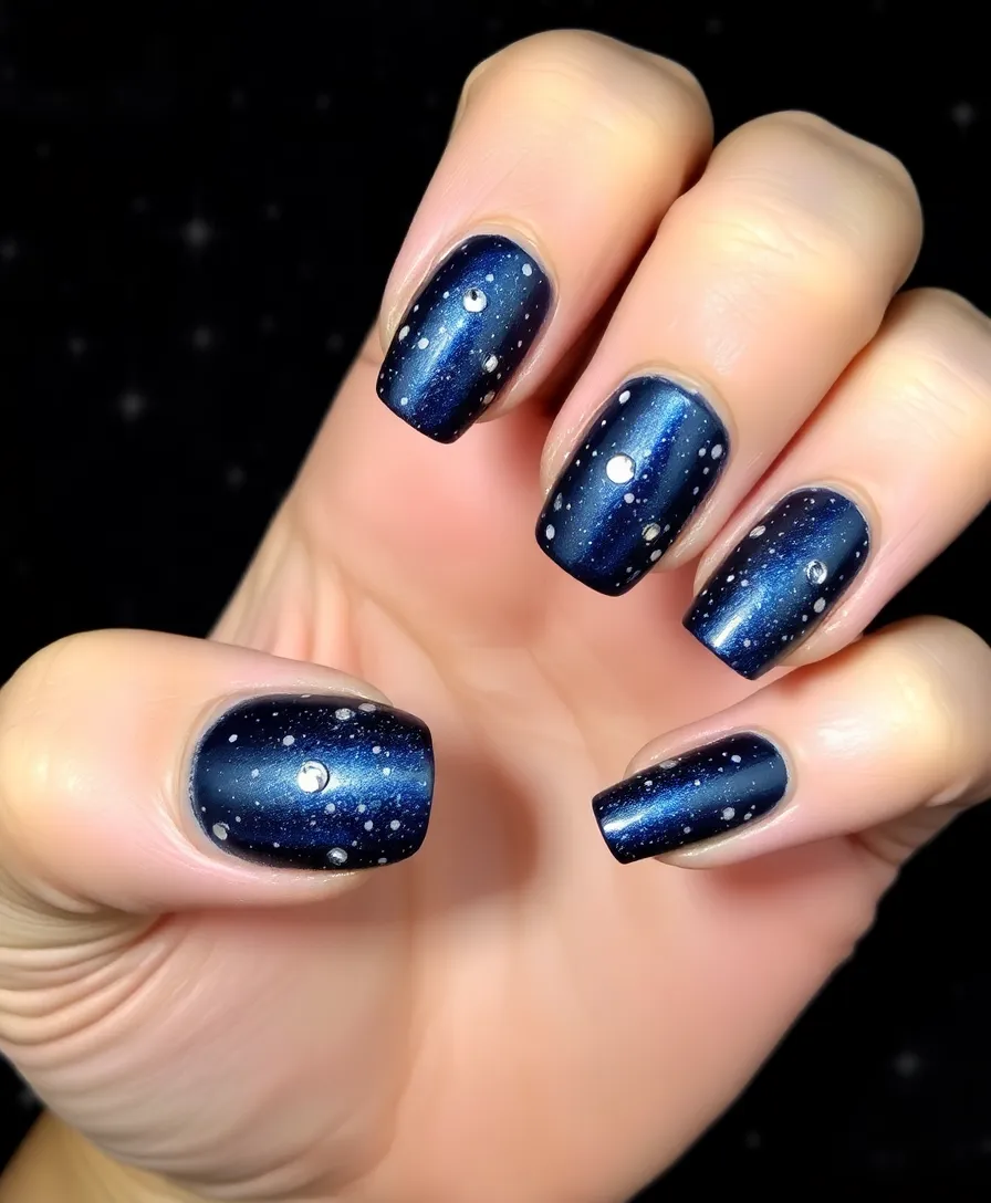 21 Gorgeous Summer Holiday Nail Ideas to Make Your Friends Jealous! - 7. Glittering Starry Nights