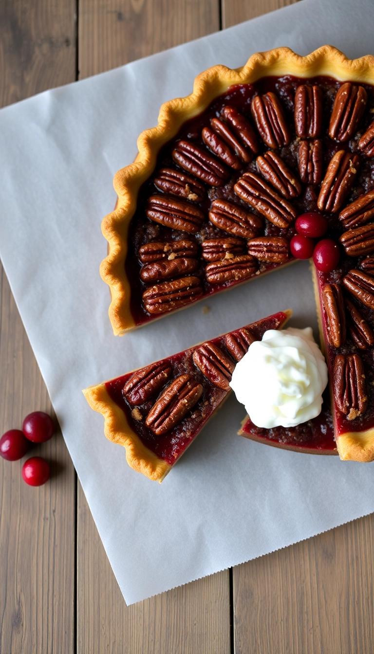 21 Irresistible Cranberry Dessert Recipes You’ll Want to Make This Holiday Season! - 5. Cranberry Pecan Pie