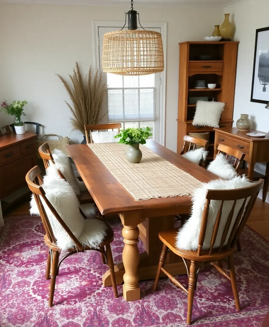 21 Whimsical Cottagecore Dining Rooms That'll Transport You to a Cozy Countryside! - 19. Textured Layers