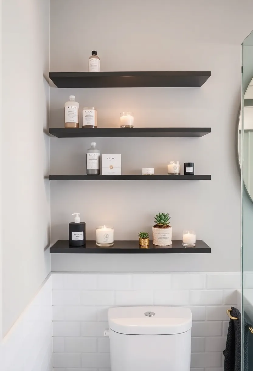 Fightssssssssssssssssss Bathroom: Transform Your Space with These 10 Ideas! - 2. Chic Floating Shelves