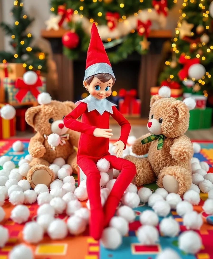 18 Easy Elf on the Shelf Ideas for Toddlers (Get Ready for Giggles with #14!) - 2. Elf Snowball Fight