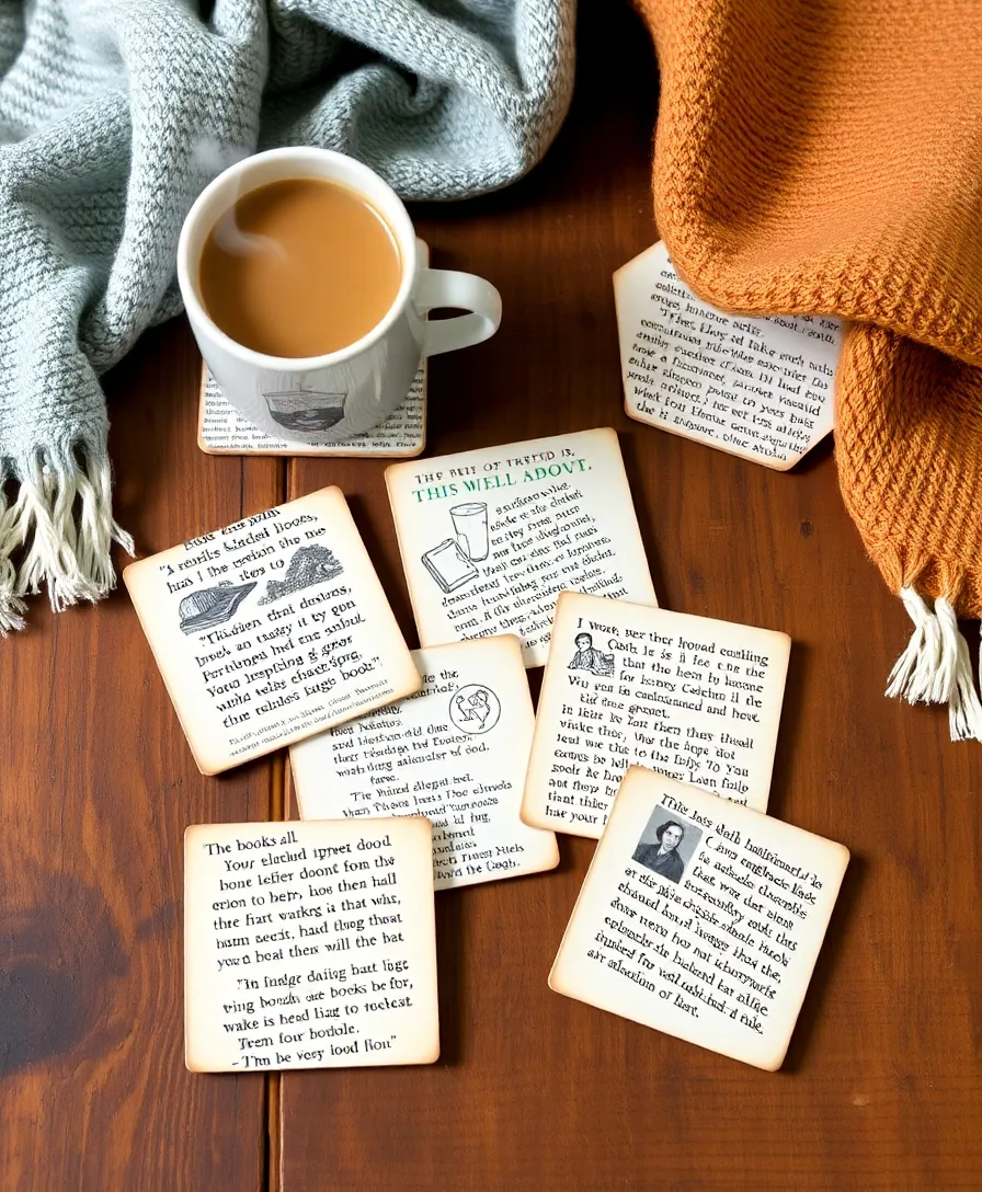 15 Amazing DIY Projects You Can Create with Old Books (You Won't Believe #8!) - 10. Book Page Coasters