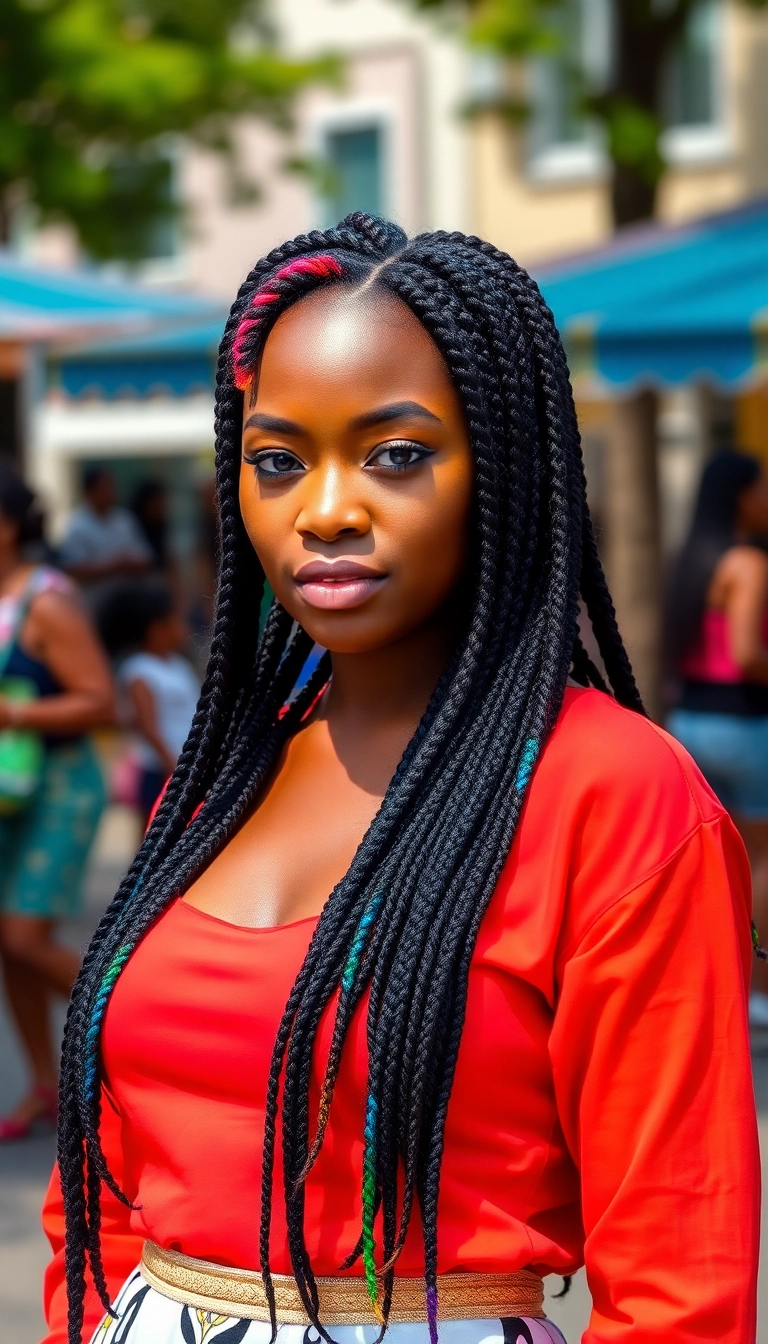 24 Stunning Braided Hairstyles for Black Women That Will Turn Heads! - 17. Braids with Color Highlights