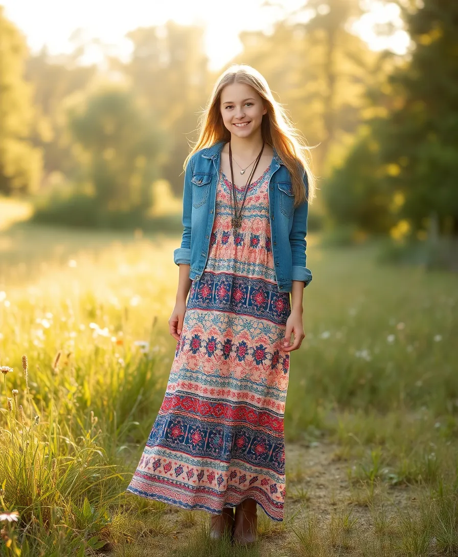 21 Trendy Casual Outfits for Teens That'll Make You the Style Icon of Your Squad! - 3. Boho-Inspired Ensemble