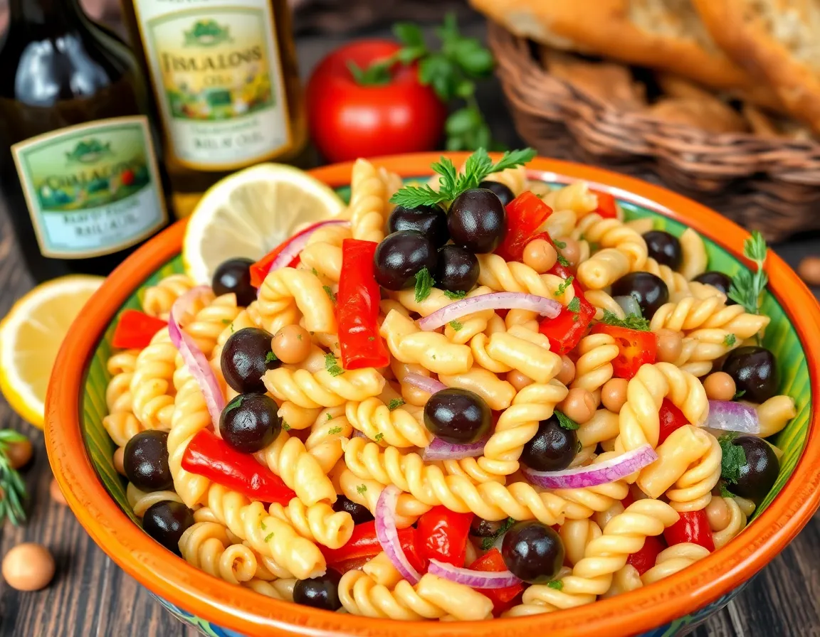 13 Seasonal Pasta Salad Recipes That Celebrate Fresh Ingredients All Year Long! - 5. Mediterranean Chickpea Pasta Salad