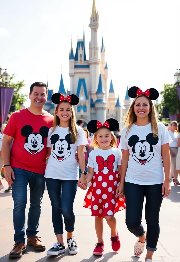 15 Fun Disney Park Outfits for Every Family Adventure (You’ll Love #10!) - 1. Classic Mickey and Minnie Styles