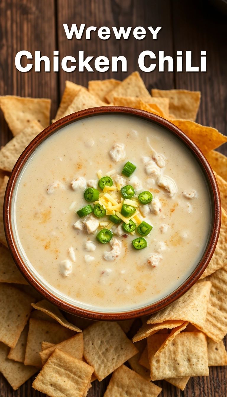 20 Creamy White Chicken Chili Ideas That'll Make Your Taste Buds Dance! - 5. Creamy White Chicken Chili with Green Chilies