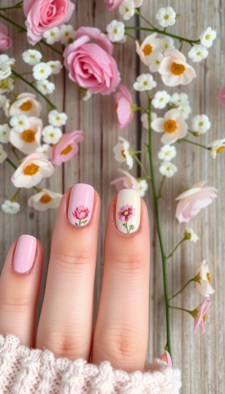 24 Punchy Nail Designs That'll Make You Want to DIY Right Now! - 12. Vintage Floral