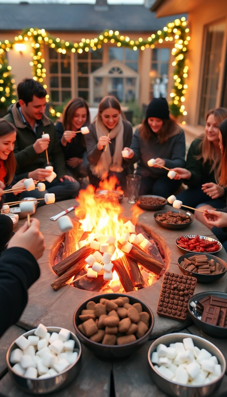 21 Friendsmas Party Ideas That Will Make You the Ultimate Holiday Host (You Won't Believe #14!) - 14. S'mores Station