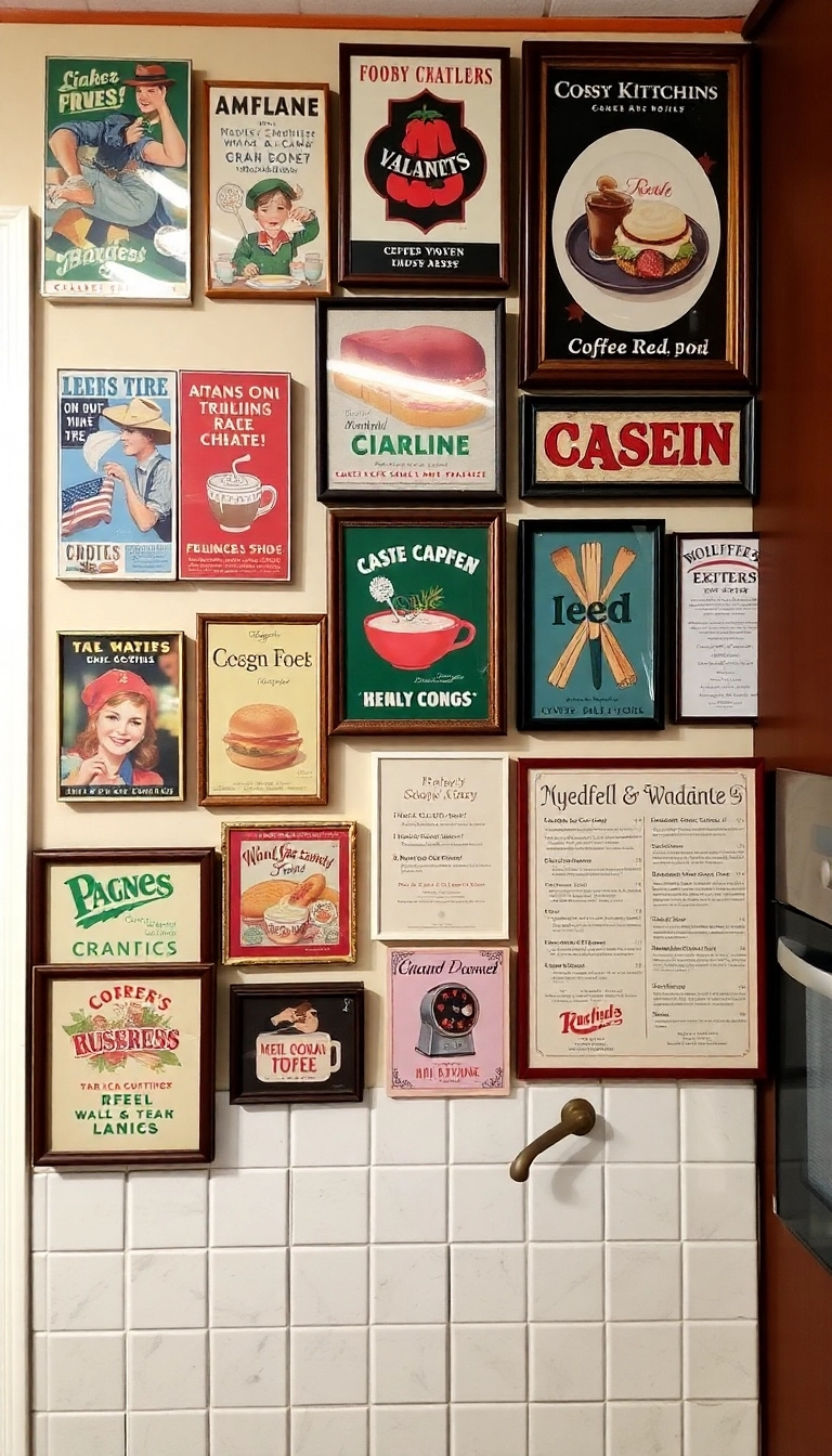 19 Vintage Kitchen Ideas That’ll Transport You Back in Time (Don’t Miss #12!) - 4. Vintage Wall Art