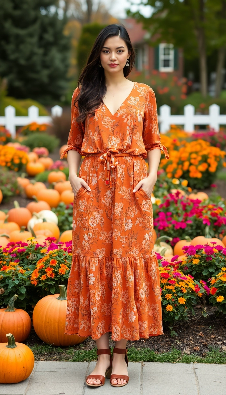 20 Trendy Thanksgiving Outfit Aesthetic Inspirations That Will Elevate Your Fall Wardrobe! - 17. Layered Midi Dress with a Belt