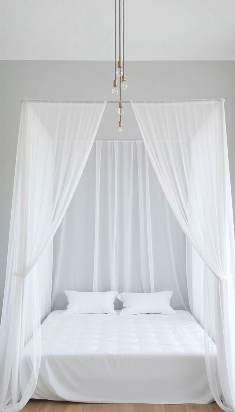 21 Minimalist Bedroom Inspirations That Will Transform Your Space (You Won't Believe #8!) - 17. Minimalist Canopies