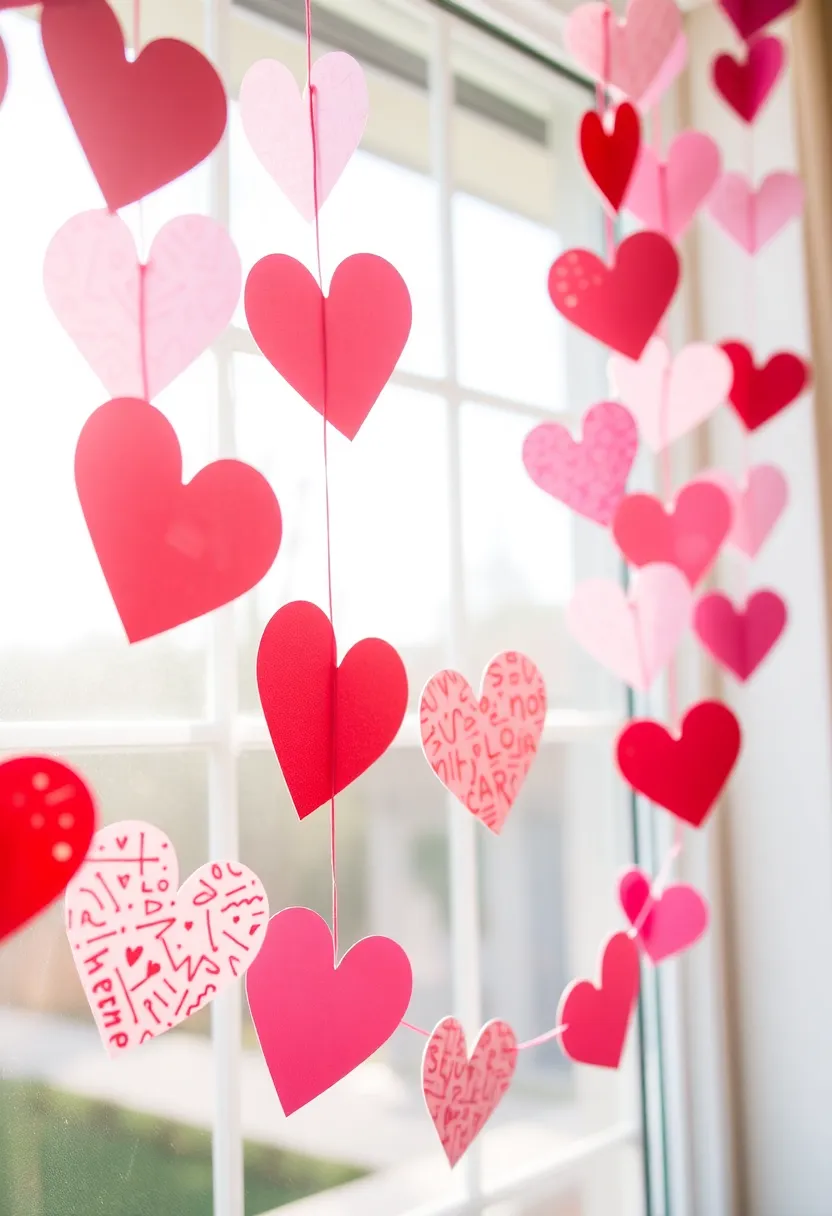 10 Fun Valentine's Day Decorations Crafts for the Whole Family (Get Ready for #4!) - 1. Heart-Shaped Paper Garlands