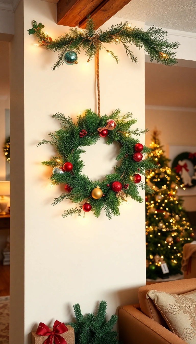 21 Wood Christmas Trees DIY That Will Light Up Your Holiday Spirit! - 17. Wooden Wreath Tree