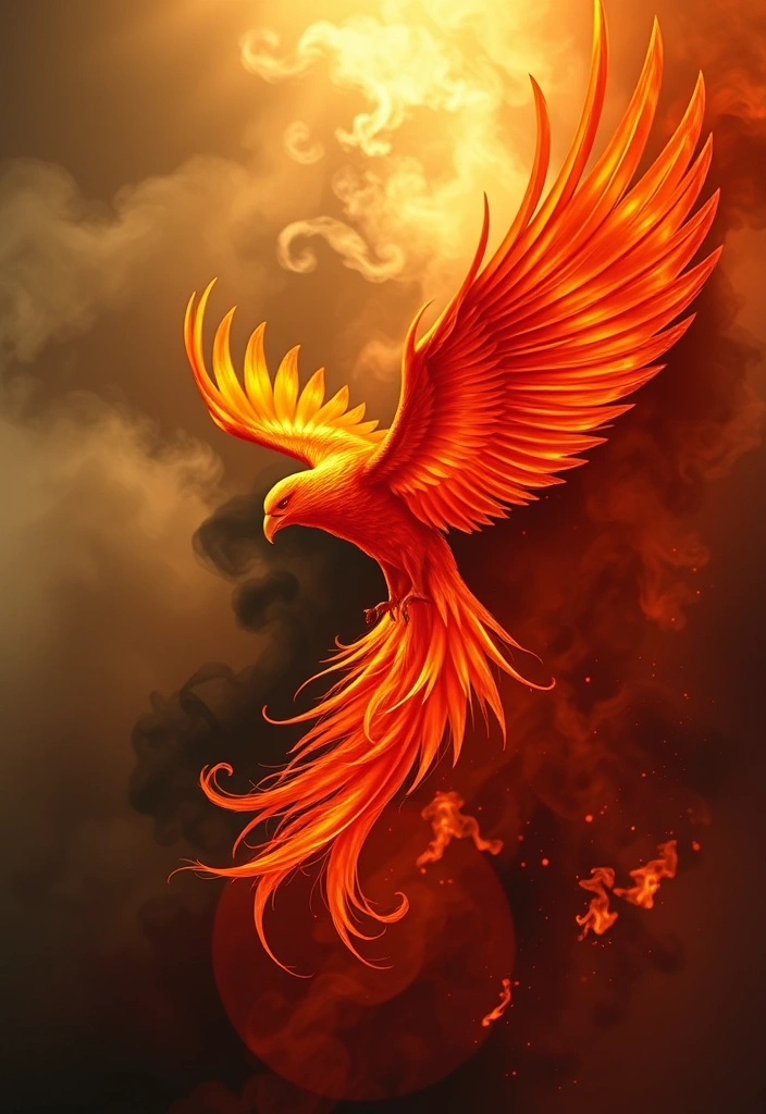 16 Dark Feminine Art Pieces That Perfectly Capture Vulnerability and Strength! - 5. The Phoenix Rises