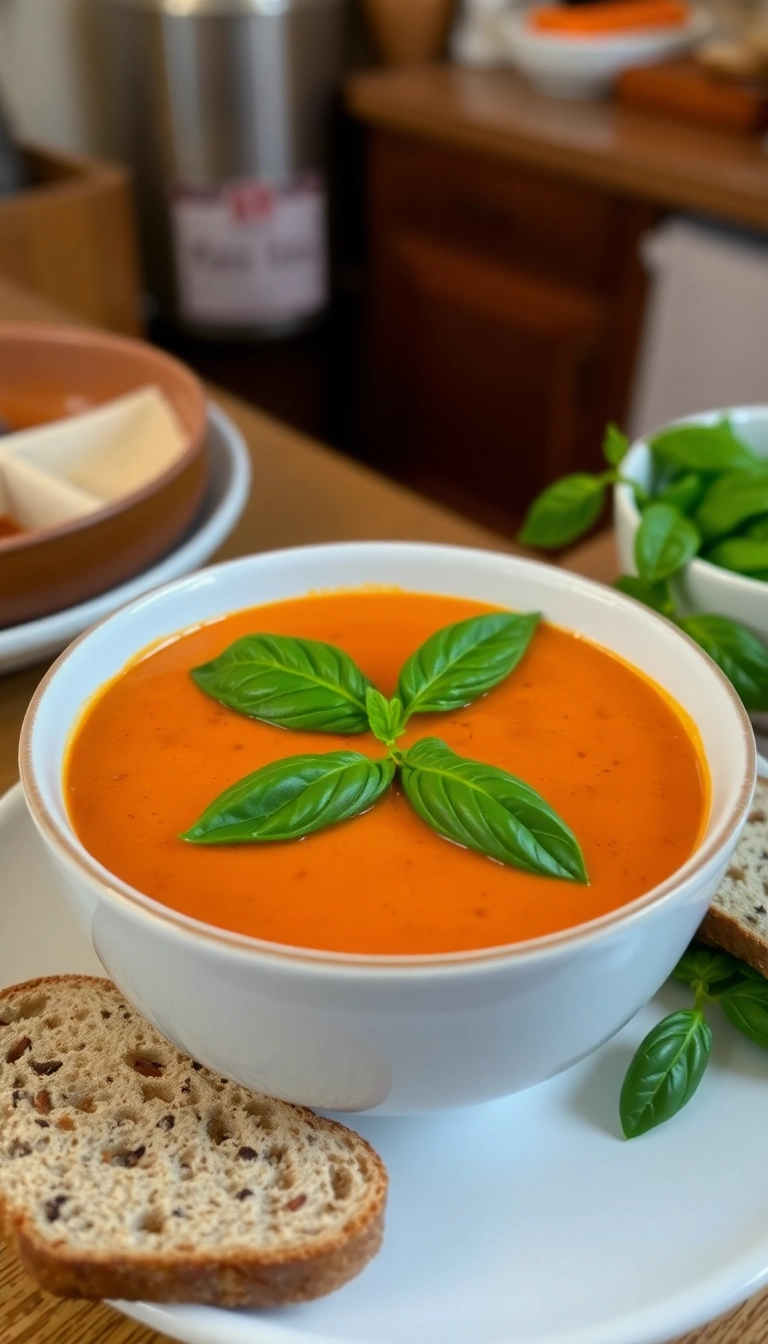 21 Healthy Winter Meals That’ll Warm Your Soul (And Your Kitchen!) - 3. Creamy Tomato Basil Soup