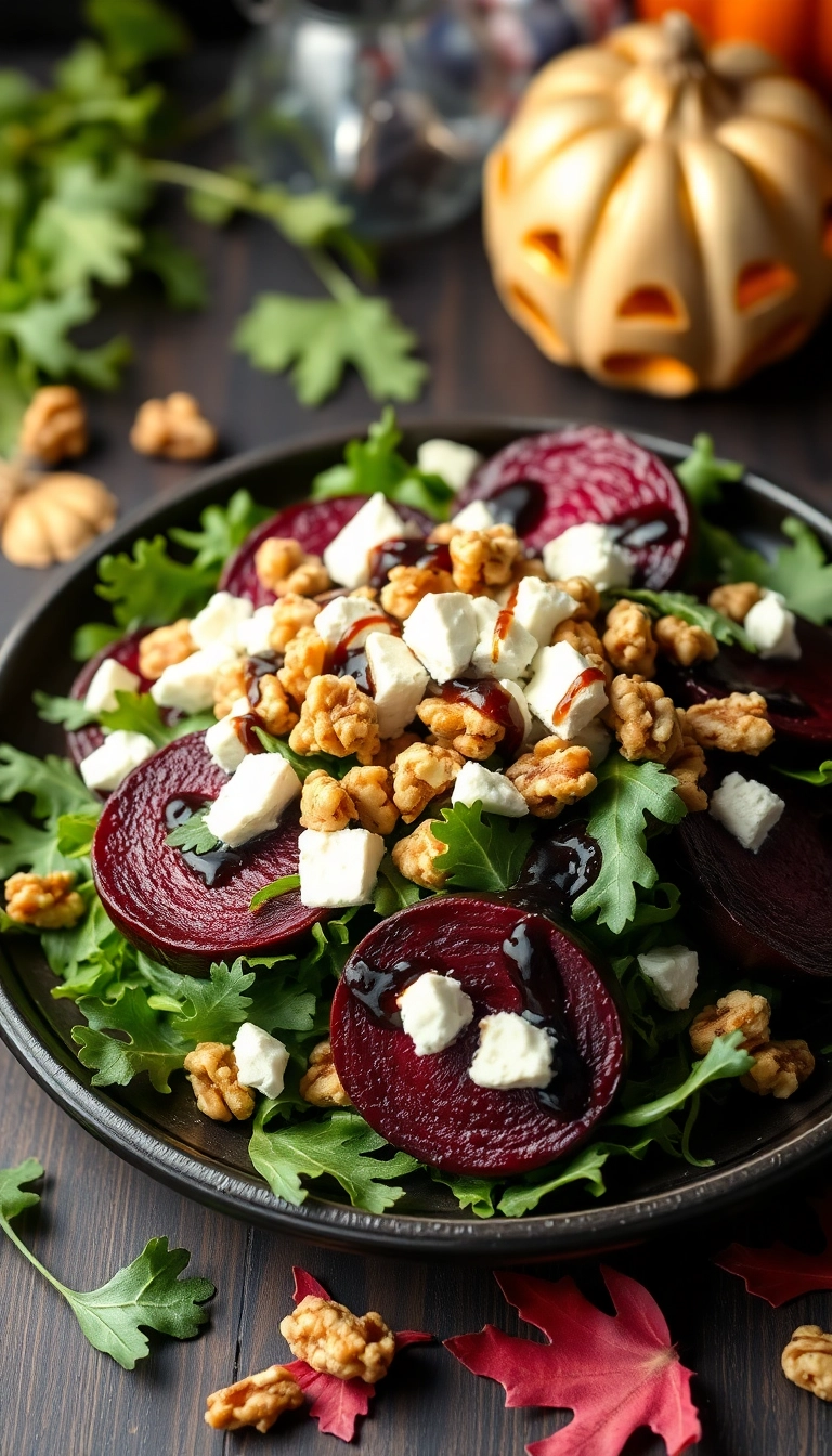 25 Spooky Dinner Ideas That'll Make Your Halloween Night Unforgettable! - 7. Blood Red Beet Salad