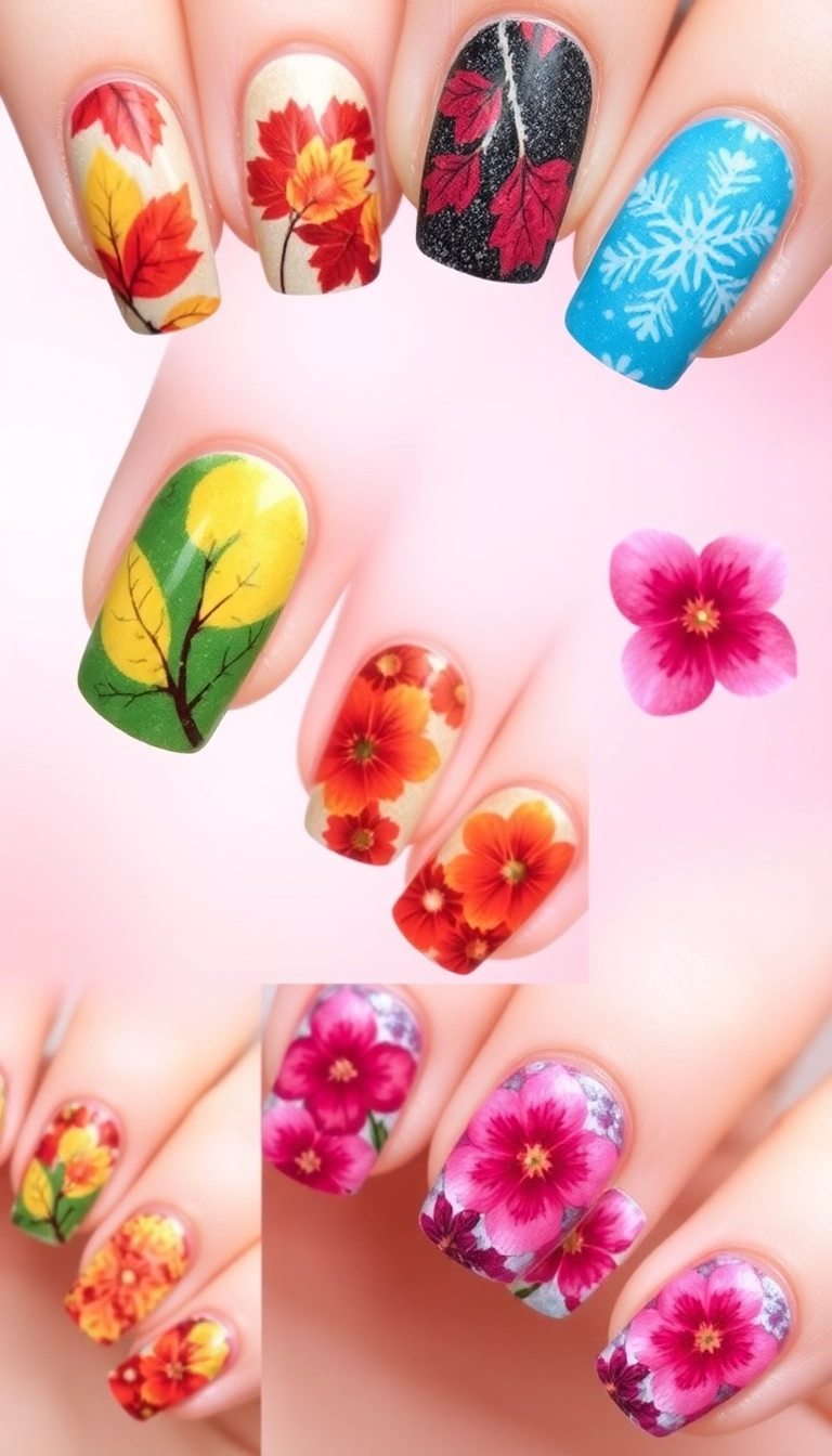 24 Punchy Nail Designs That'll Make You Want to DIY Right Now! - 17. Seasonal Themes