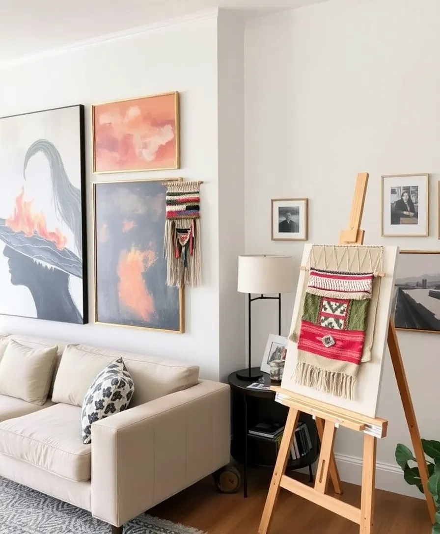 15 Apartment Styling Hacks for a Modern Eclectic Vibe (You Won't Believe #8!) - 5. Incorporate Eclectic Artwork