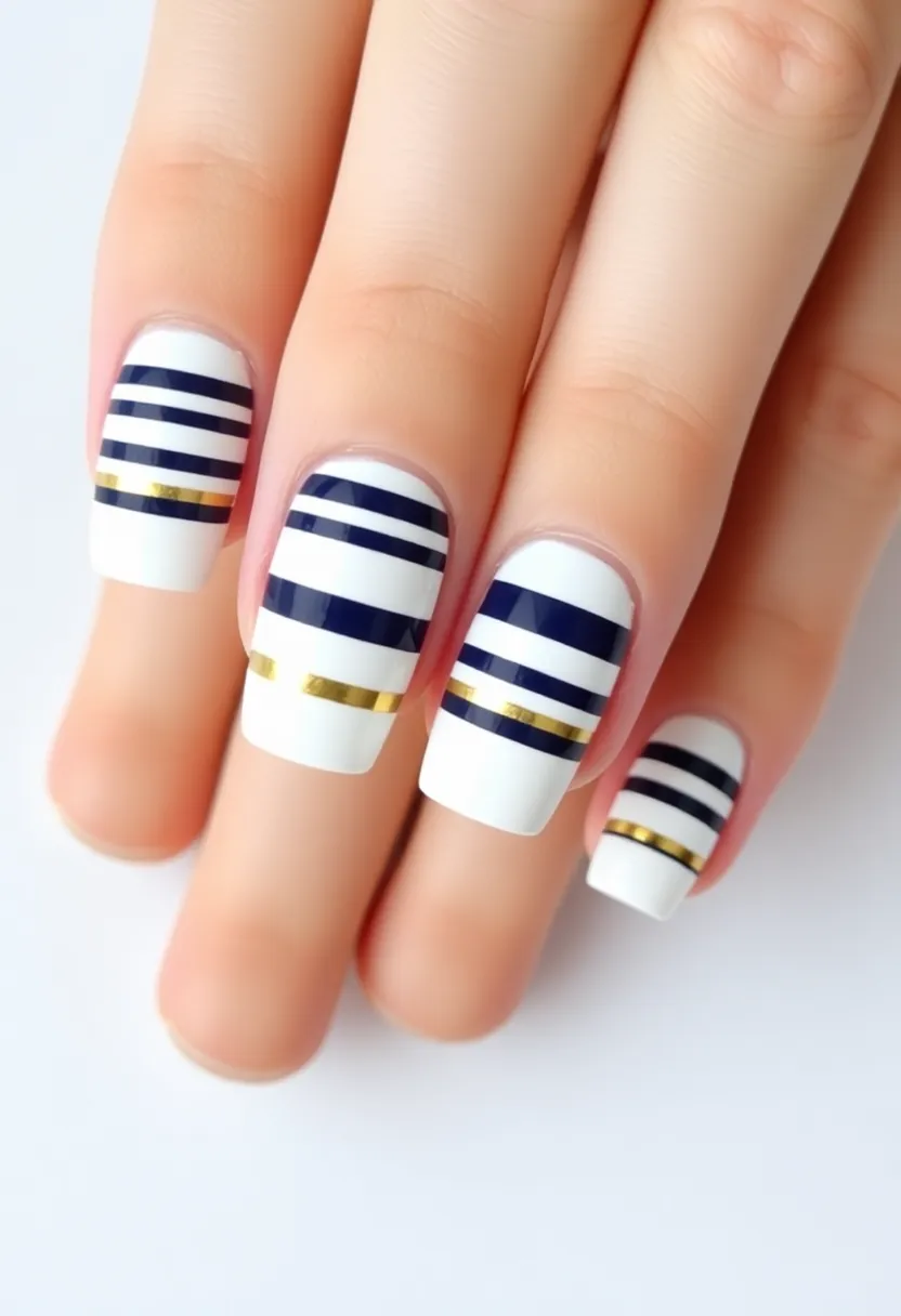 14 DIY January Nail Designs You Can Create in Under 30 Minutes! - 9. Simple Stripes