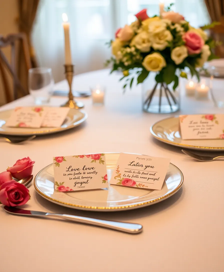 15 Romantic Table Decor Ideas for Valentine's Day That Will Dazzle Your Date! - 7. Love Notes at Each Setting