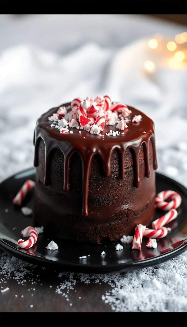 20 Stunning Christmas Cake Designs That Will Wow Your Guests (Number 7 Is a Showstopper!) - 5. Nutty Peppermint Chocolate Cake