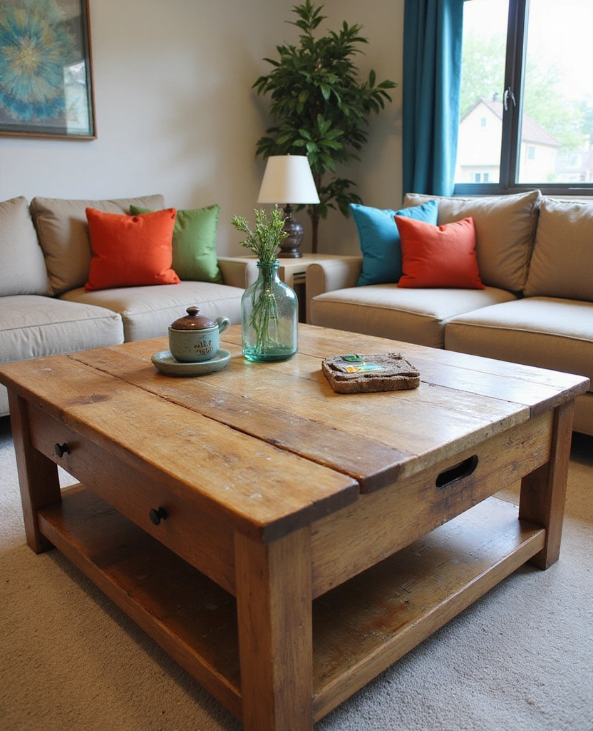 14 Eco-Friendly Furniture Choices That'll Make Your Interior Shine Responsibly! - 1. Reclaimed Wood Coffee Tables