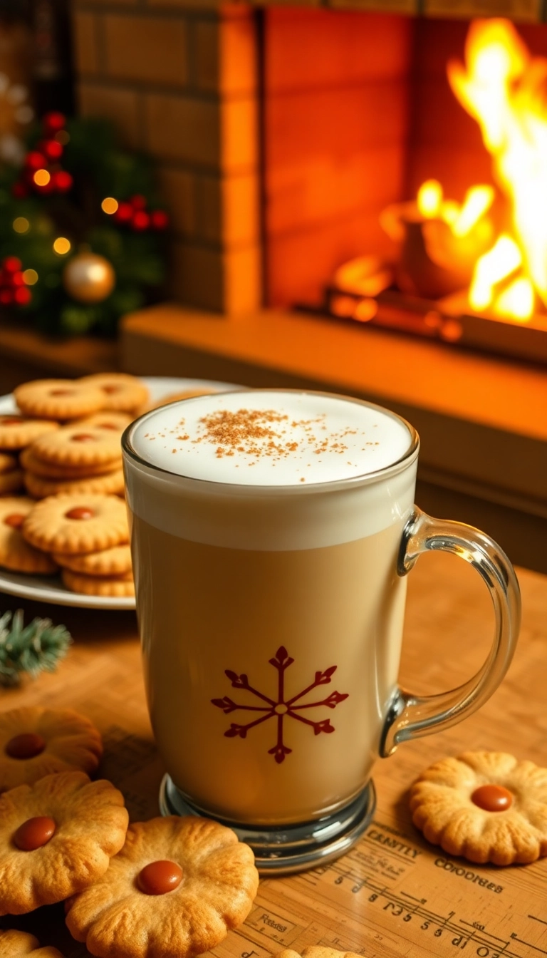 19 Christmas Drinks Ideas That'll Make Your Holiday Parties Sparkle! - 3. Eggnog Latte