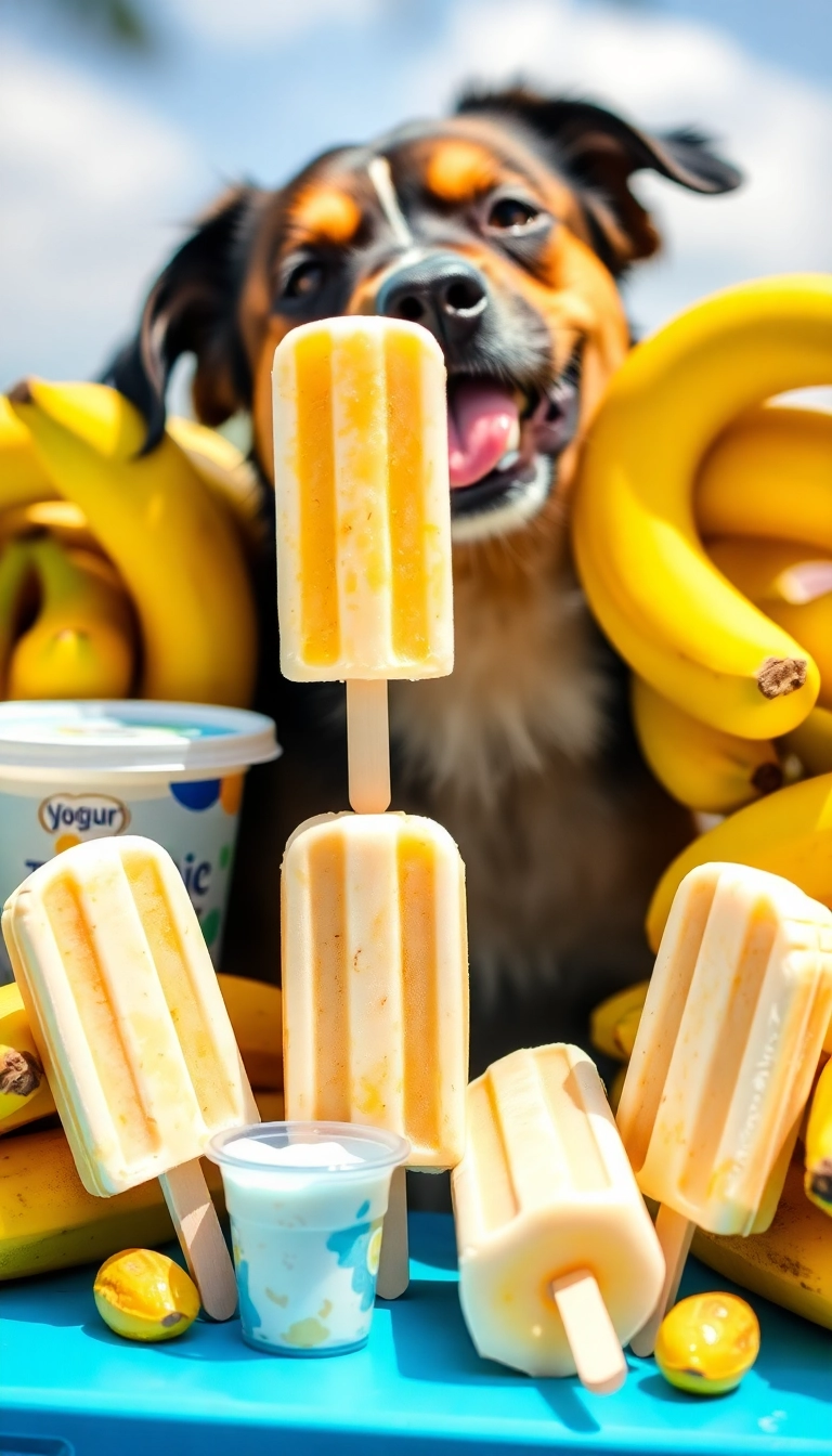 20 Homemade Pet Food Recipes That Will Make Your Furry Friend Jump for Joy (Wait Until You Try #11!) - 16. Banana and Yogurt Popsicles