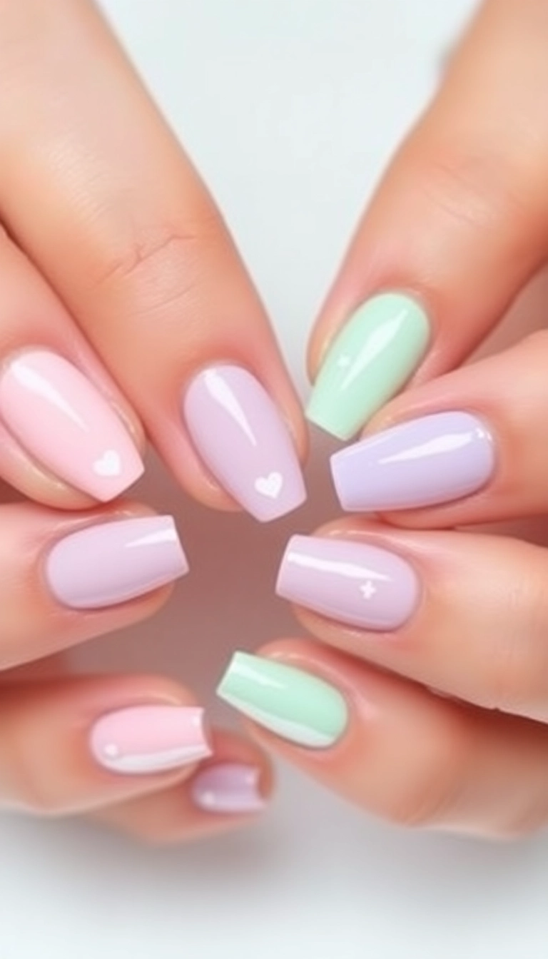 36 Fun Nail Ideas for Teens That Are So Cool, You’ll Want to Try Them All! - 12. Sweet Pastels