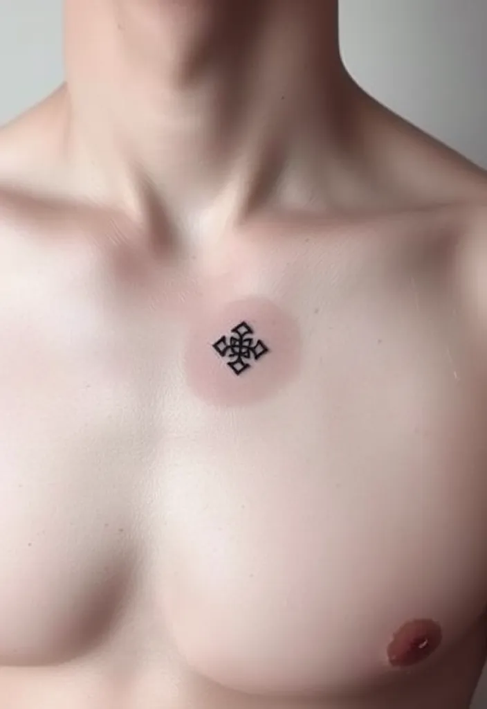 20 Stunning Chest Tattoos for Men That Will Turn Heads (You Won't Believe #15!) - 16. Minimalist Tattoos