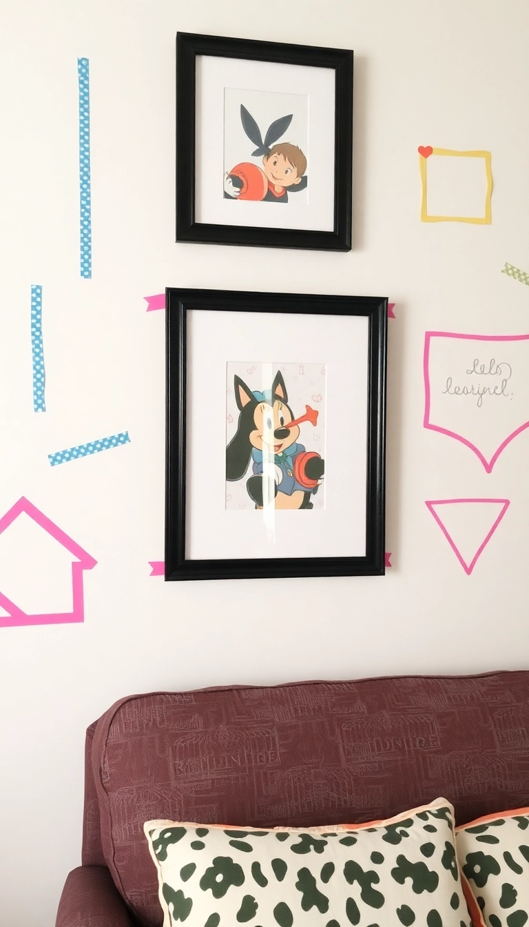 22 Renter-Friendly Decor Hacks That Will Make Your Space Shine (No Landlord Approval Needed!) - 8. Washi Tape Designs