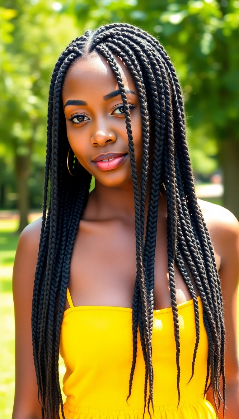 24 Stunning Braided Hairstyles for Black Women That Will Turn Heads! - 1. Classic Box Braids