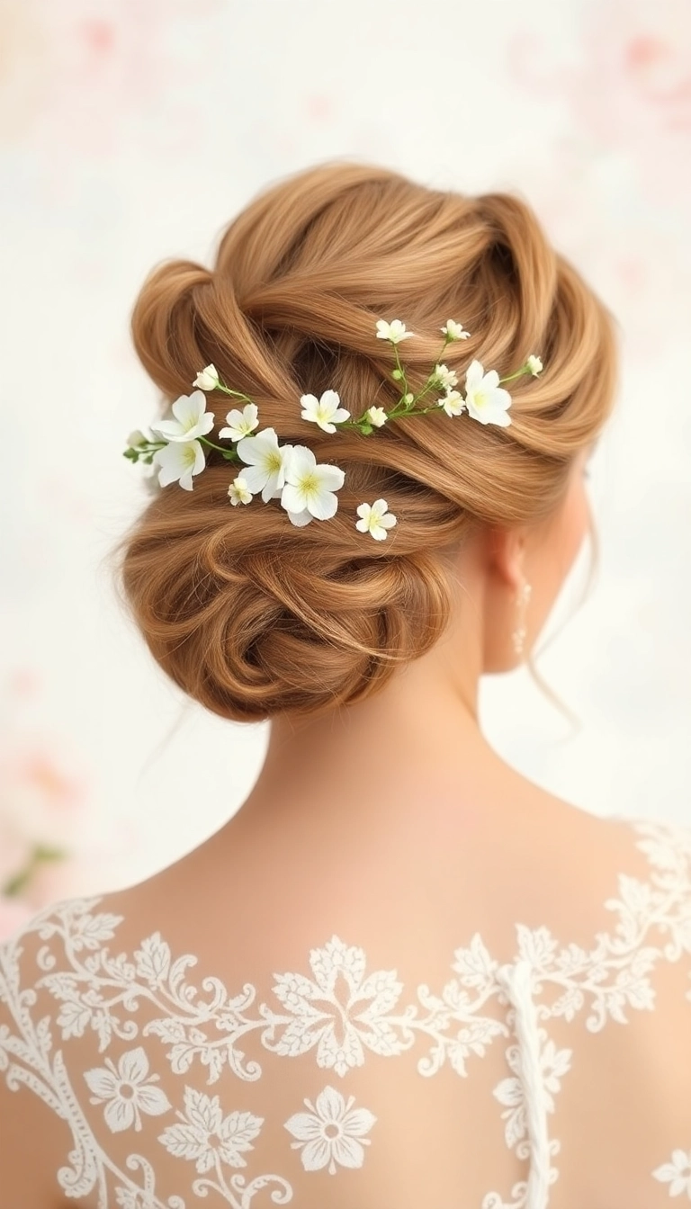 25 Romantic Wedding Hairstyles That Will Make Your Heart Melt (Especially #12!) - 14. Soft Romantic Updo