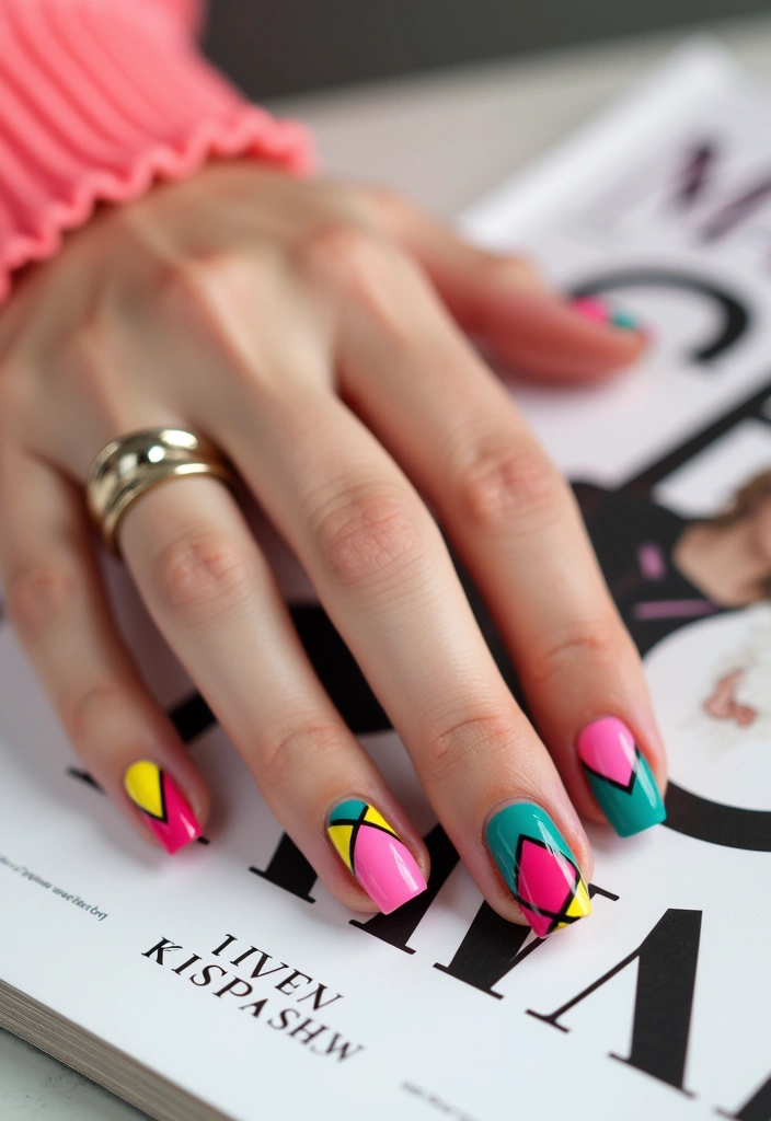 These 10 Spring 2025 Nail Designs Will Instantly Elevate Your Style Game! - 3. Geometric Chic