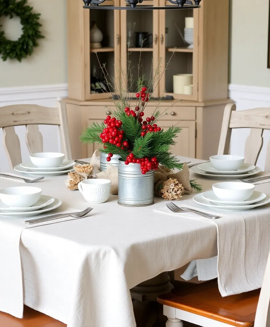 Christmas Table Settings: How to Create the Perfect Holiday Table! - 8. Festive Farmhouse Style