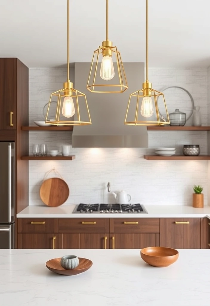 10 DIY Mid-Century Kitchen Decor Hacks That Will Transform Your Space! - 5. Refresh with Modern Lighting Fixtures