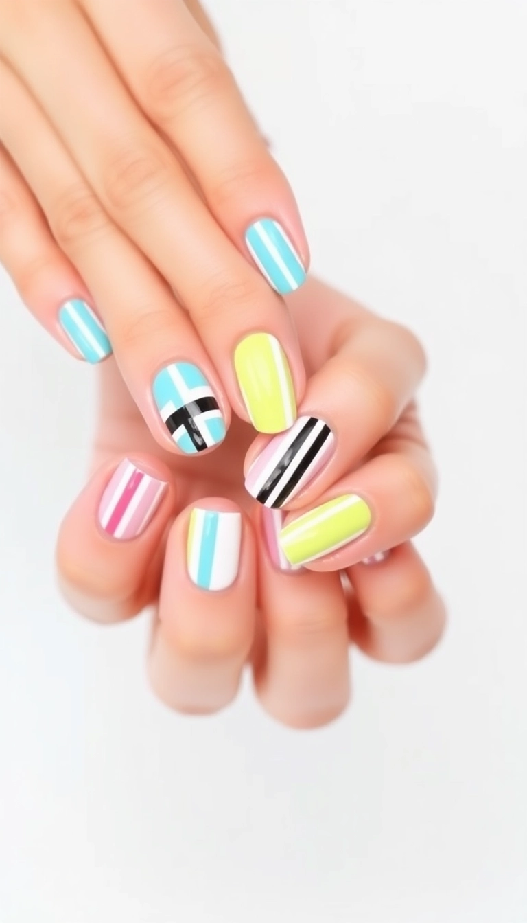 25 Best Ever Spring Nail Ideas That Will Make Your Friends Jealous! - 18. Stylish Stripes